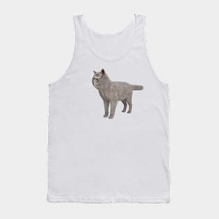 Adorable Siberian Fluffy Gray Tank Top